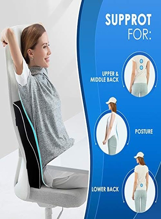 Niceeday Gel Lumbar Support Pillow for Office Chair Car, Gaming Chair Lower Back Pain Relief Memory Foam Cushion with 3D Mesh Cover Ergonomic Orthopedic Back Rest - Image 2
