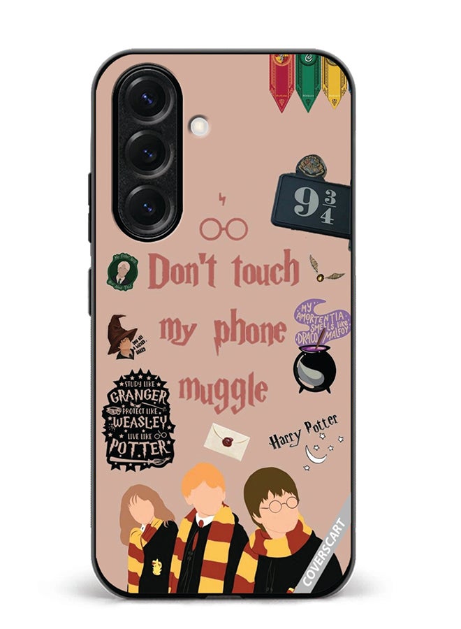 Protective Case Cover For Samsung Galaxy A56 Dont Touch My Phone Muggle Design Multicolour