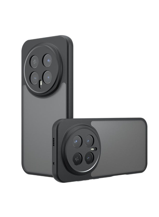 Case Cover Shockproof Hard PC Back Soft TPU Frame Matte Black Slim Protective Cover Compatible with  Honor Magic 8 Pro ( Black) - Image 1