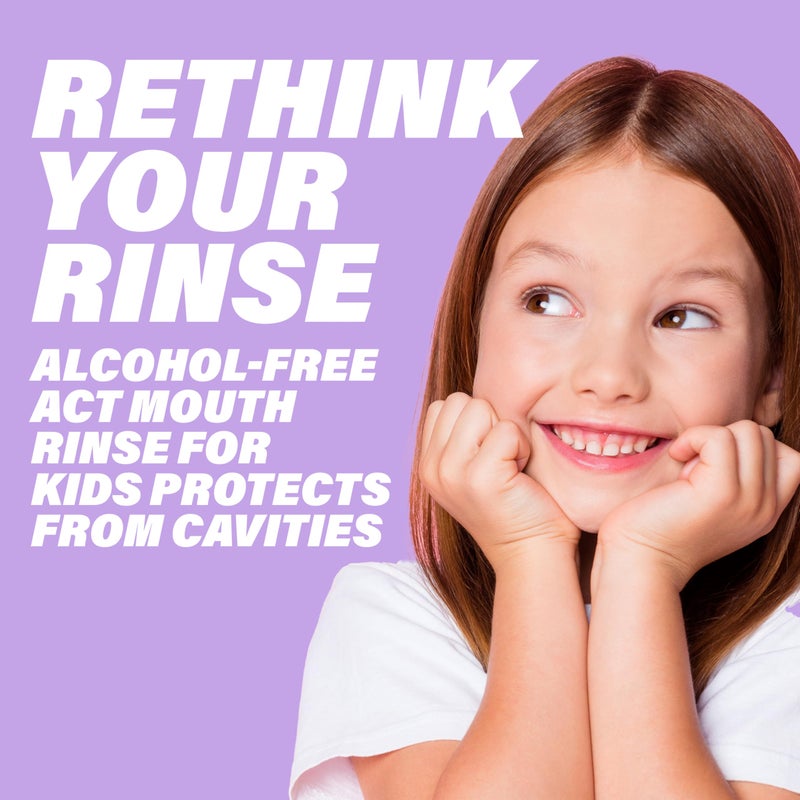 ACT Kids Anticavity Fluoride Rinse Groovy Grape 16.9 fl. oz. Accurate Dosing Cup, Alcohol Free - Image 3