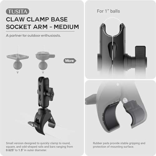 TUSITA Small Claw Clamp Base with Double Socket Arm Medium 1 B Size - Image 3