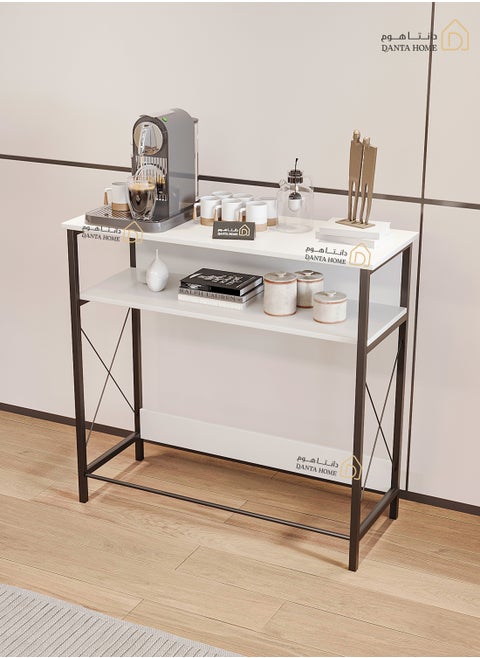 Coffee Corner Table, Entryway Console Table, To Arrange And Organize Your Needs - White / Black
