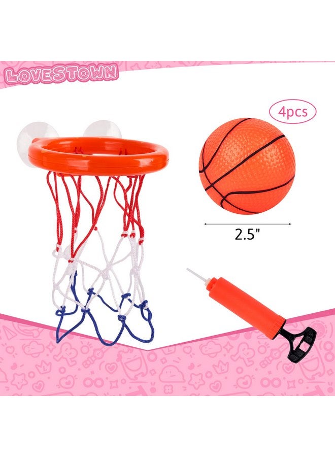 LovesTown LovesTown Bath Toys, Bathtub Basketball Hoop for Kids Toddlers, Basketball Hoop & Balls Set, Shower Toys Bathtub Shooting Game, Christmas Stocking Stuffers  - Image 2