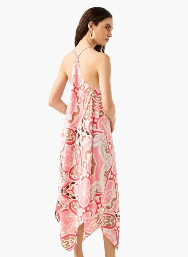 Splash FAV Printed V-Neck Dress