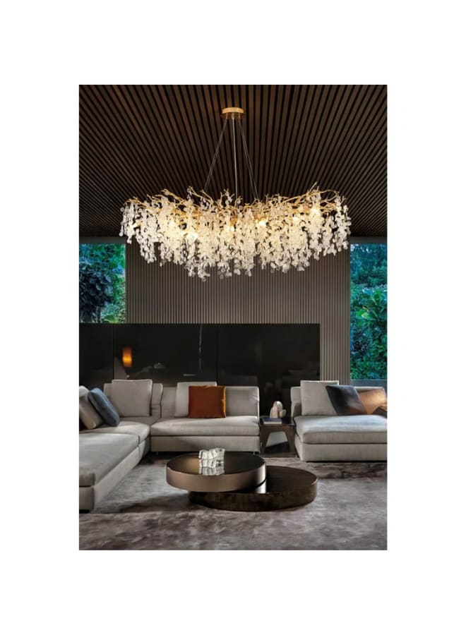Wahag Crystal Clusters Chandelier Dimensions: Length 120 cm.  - Image 1