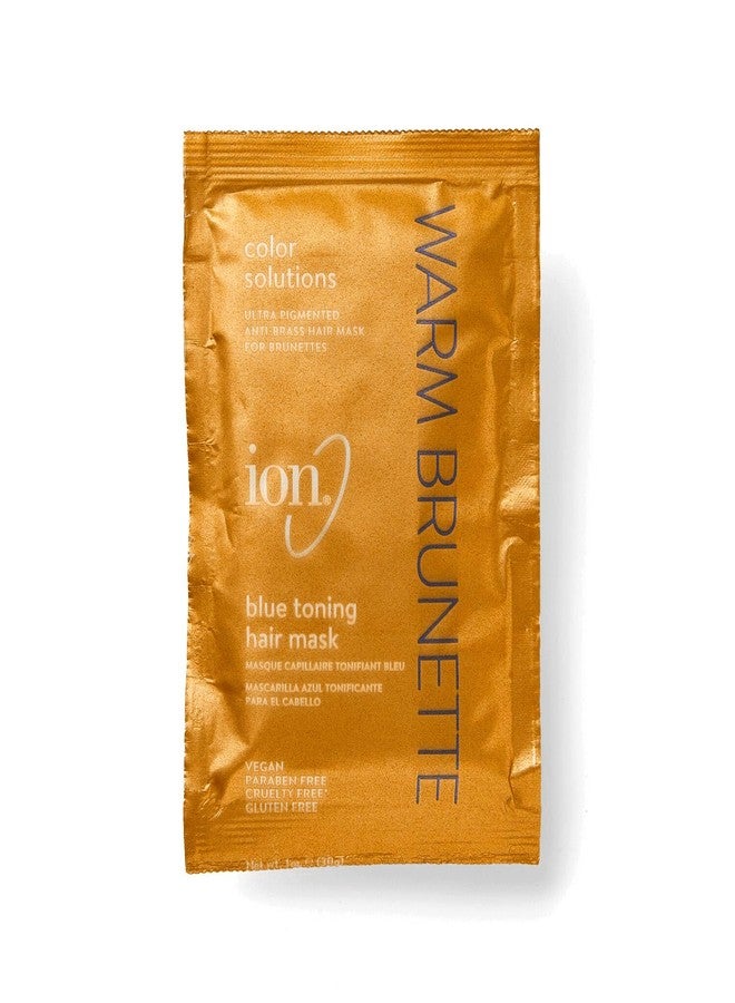 Ion Brunette Blue Toning Mask, Antibrass, Corrects and neutralizes orange undertones Ultra pigmented 1 Oz - Image 1