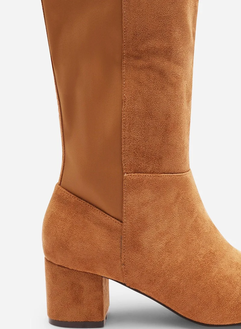 ويرز ذات فروم 'Cherish' Block Heel Knee High Boots With Side Zip