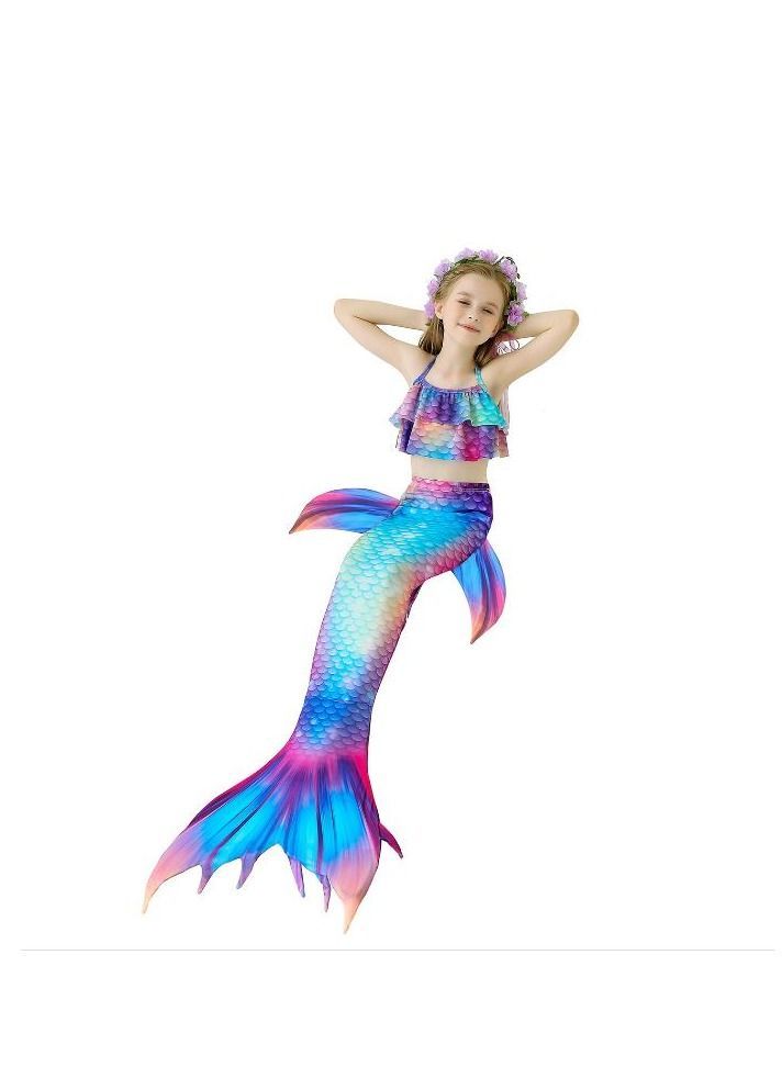 Y&D 3-Piece Mermaid Bathing Swimsuit Set  140CM - Image 5