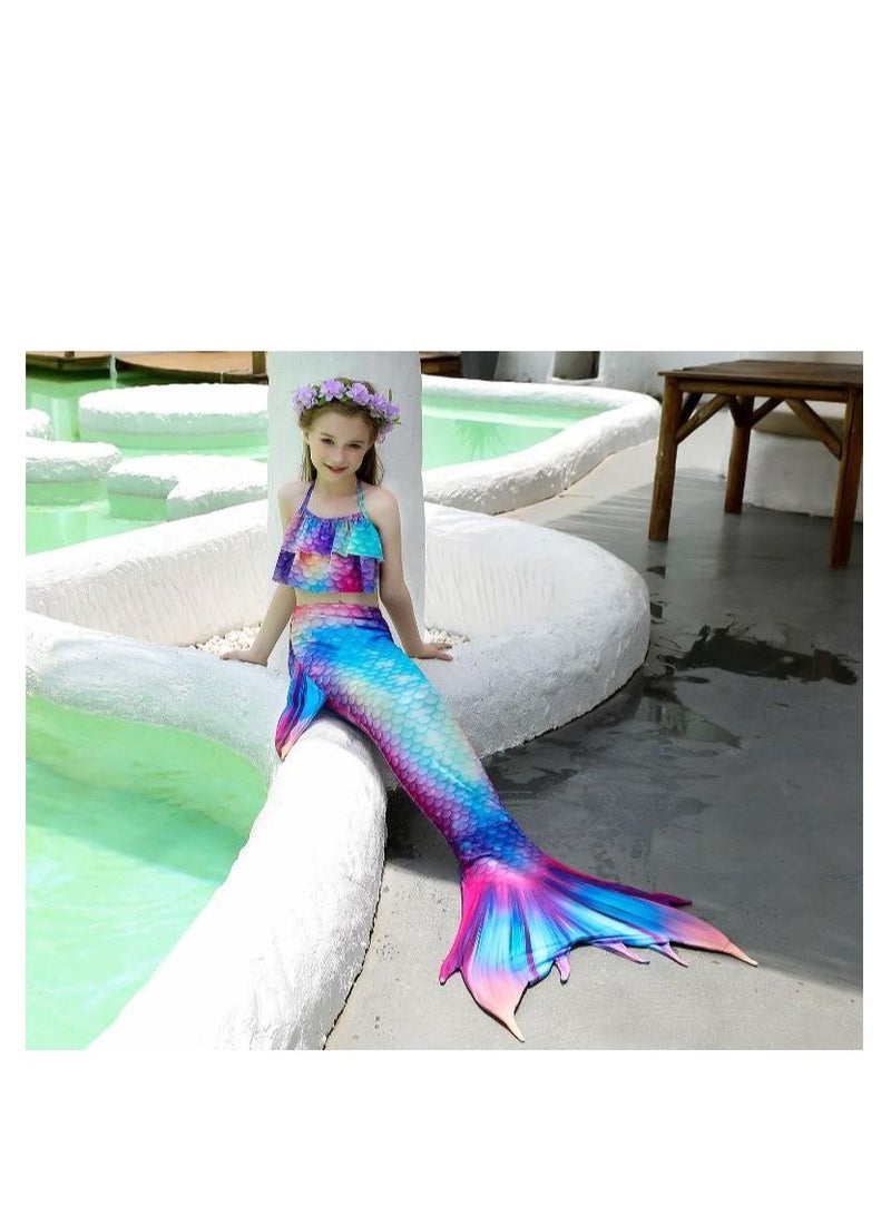 Y&D 3-Piece Mermaid Bathing Swimsuit Set  140CM - Image 1