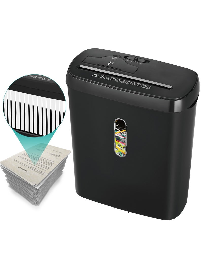 Generic - Paper Shredder for Home Office, 8-Sheet Strip Cut with 3.17 Gallon Basket, P-2 Security Level, 3-Mode Design Shred CD & Credit Card, Durable&Fast with Jam Proof System, Black - Image 1