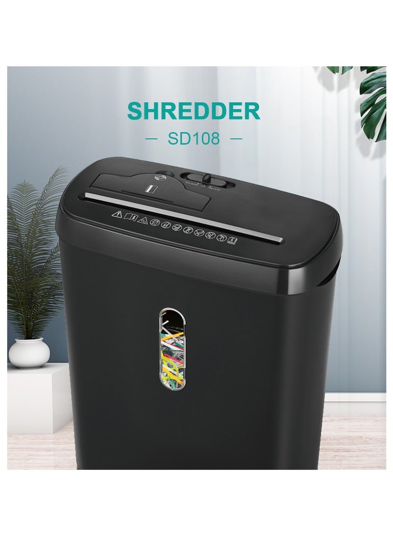 Generic - Paper Shredder for Home Office, 8-Sheet Strip Cut with 3.17 Gallon Basket, P-2 Security Level, 3-Mode Design Shred CD & Credit Card, Durable&Fast with Jam Proof System, Black - Image 1