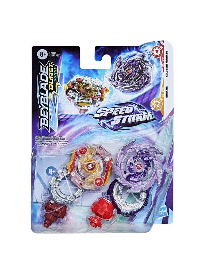 BeyBlade - Burst Surge Speedstorm Kolossal Fafnir F6 And Odax O6 Spinning Top Dual Pack 2 Battling Game Top Toy For Kids Ages 8 And Up - Image 1