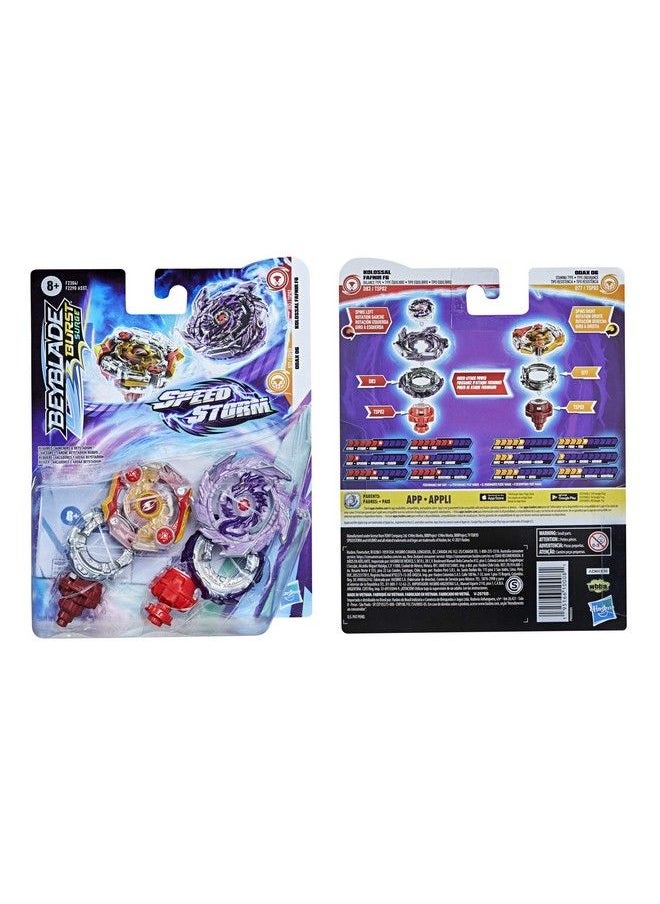 BeyBlade - Burst Surge Speedstorm Kolossal Fafnir F6 And Odax O6 Spinning Top Dual Pack 2 Battling Game Top Toy For Kids Ages 8 And Up - Image 1