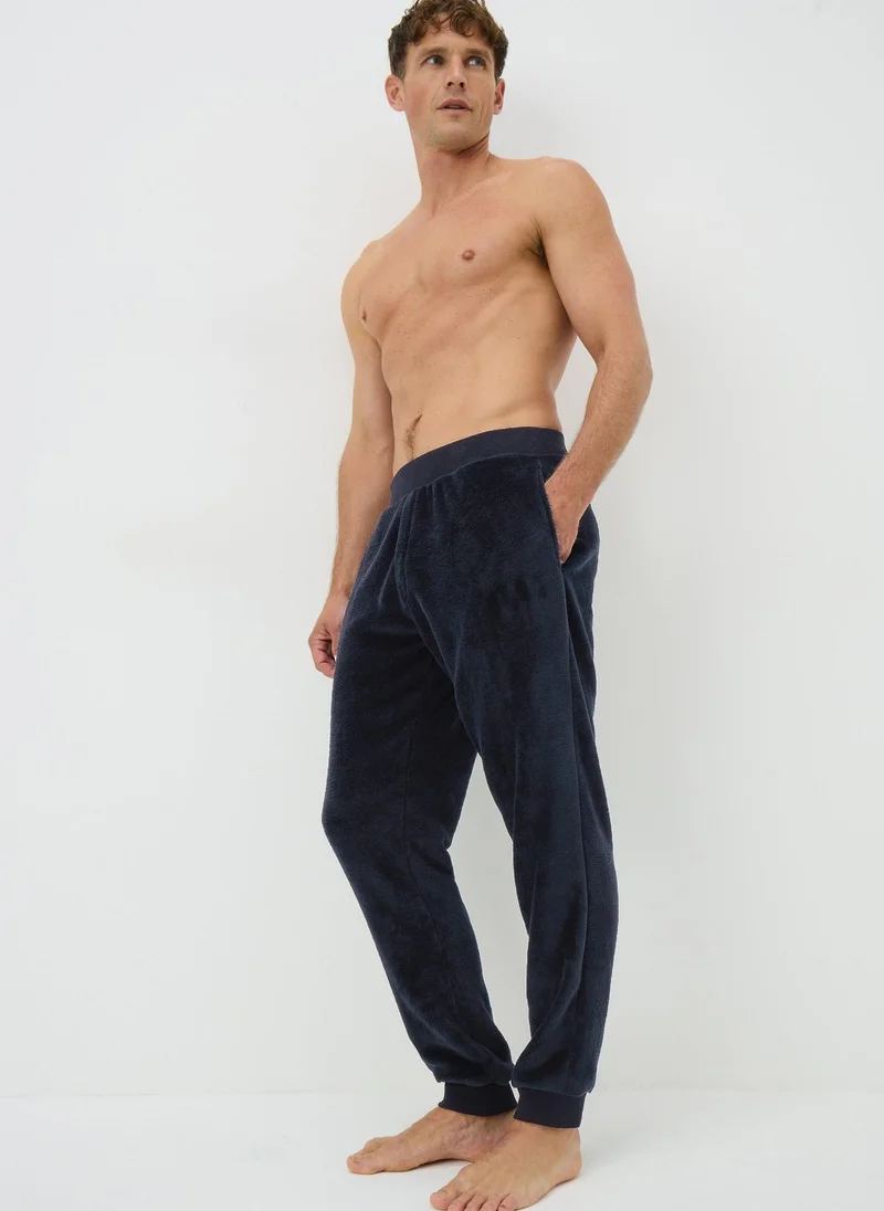 Matalan Navy Fleece Pyjama Bottoms