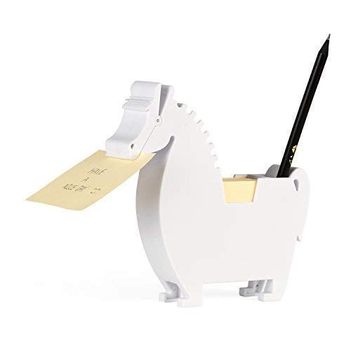xincx Memo Holder Desktop Note pad Dispenser Horse Pen Holder Multi-Functional Clip for Note Short Note pad,2 Packs memo (Horse, Black) - Image 1