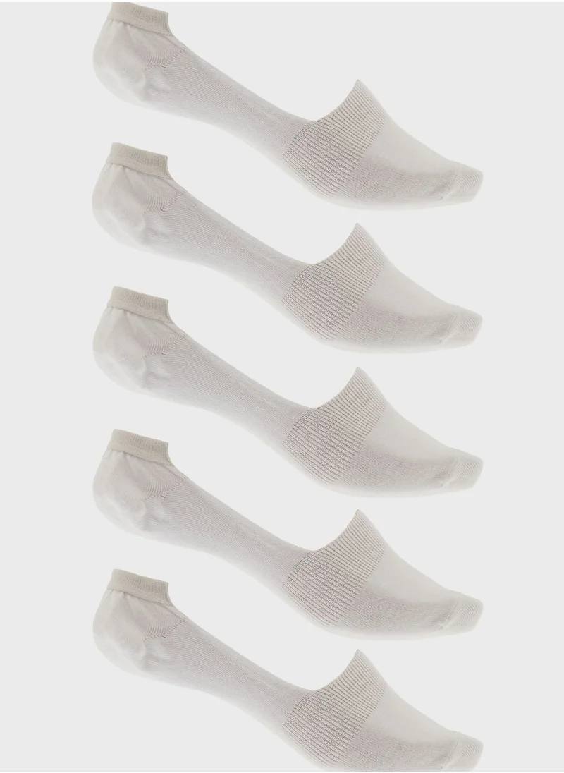Seventy Five Basics 5 Pack Invisible Socks with Antibacterial Finish