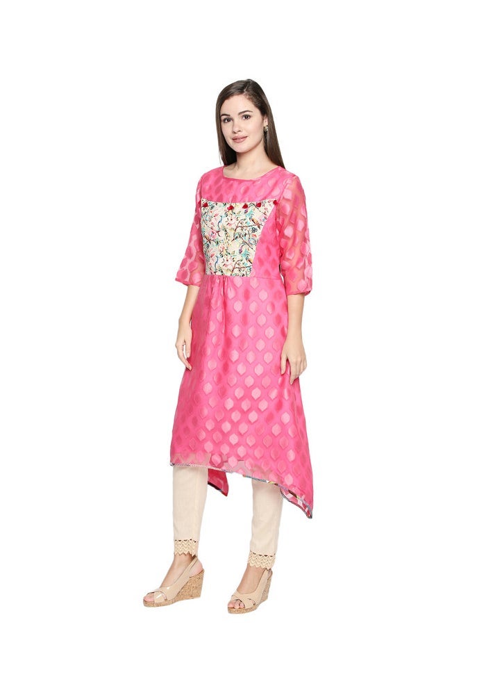 ARCHATTIRE كورتى وردي مطبوع للنساء - Image 3