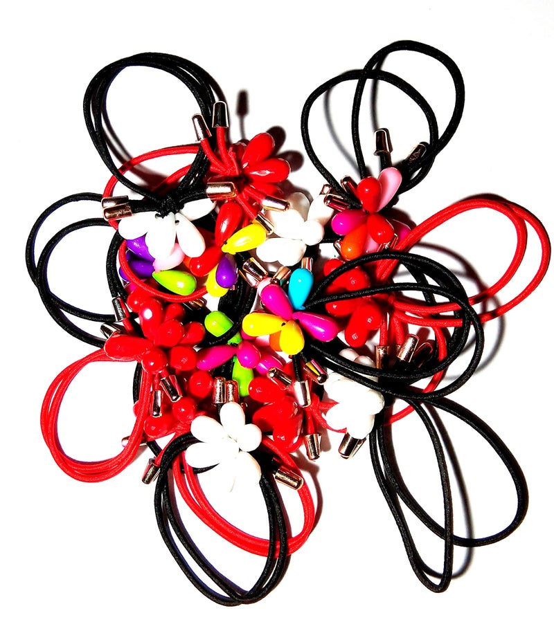 Drishti® Stylist Color-full Hair Rubber For Girls-Women Pack of 20 (Random Assorted Colour) - Image 3