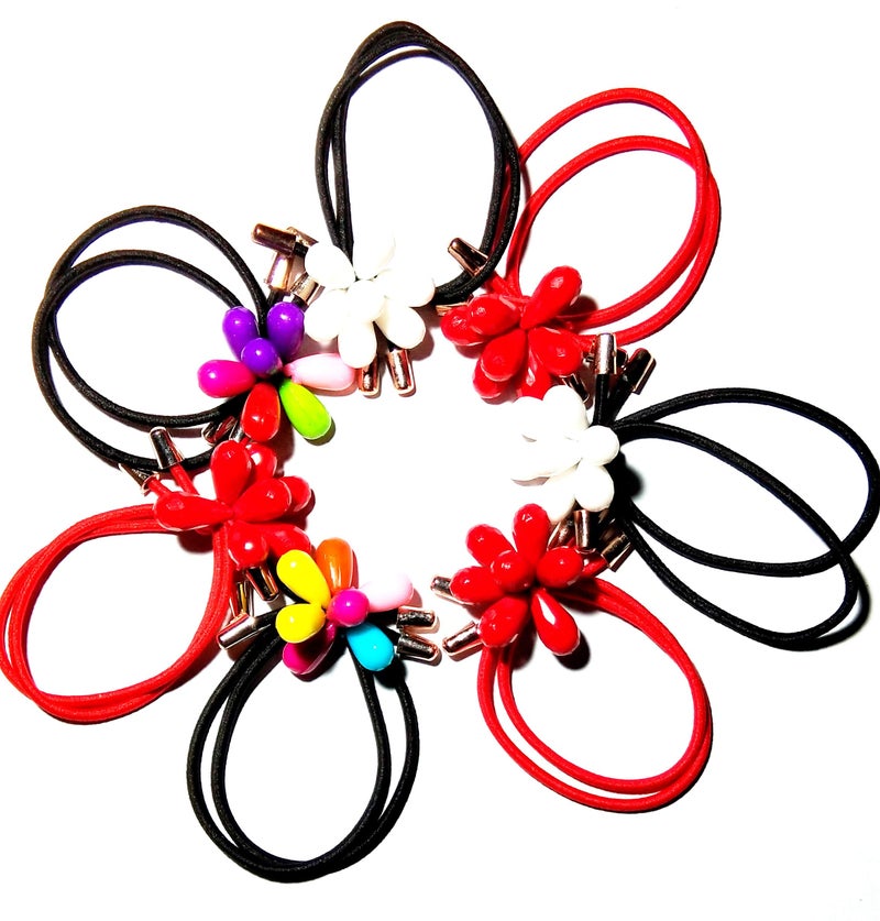 Drishti® Stylist Color-full Hair Rubber For Girls-Women Pack of 20 (Random Assorted Colour) - Image 1