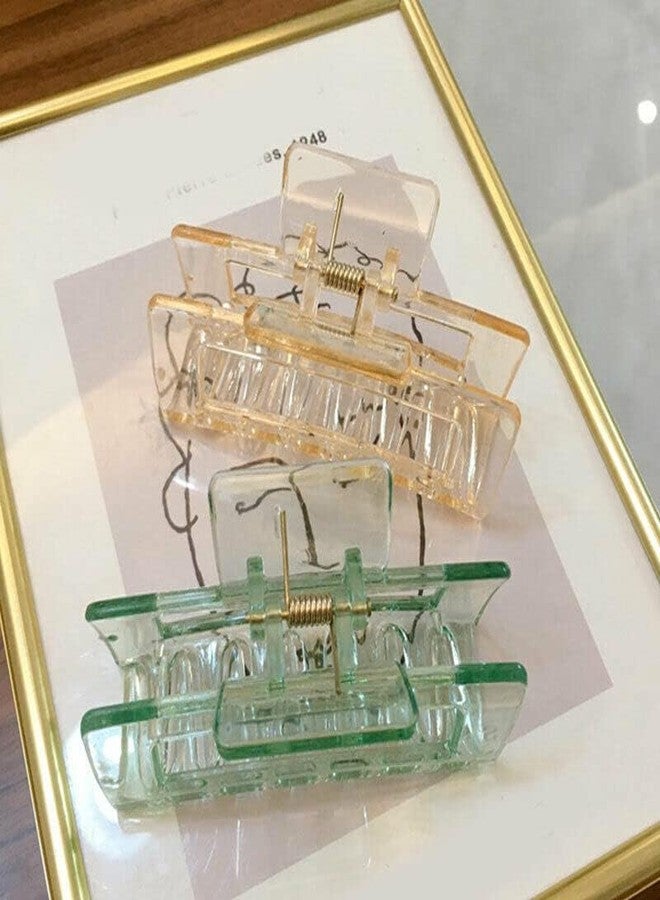 CHANDERKASH 4PCS Hair Claw Clips for Women Transparent Large Hair Clip Claw Hairpin Elegant Barrettes - Image 2