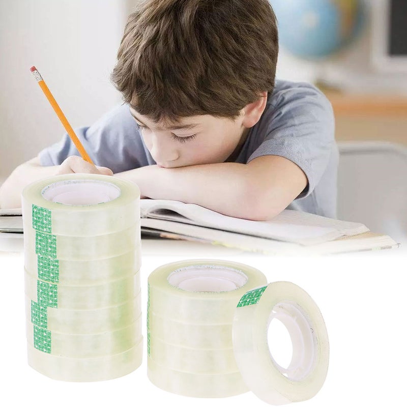 🧸 24 قطعة شريط لاصق شفاف صغير للمدرسة والمكتب أ ض بلاستيكي - Image 1