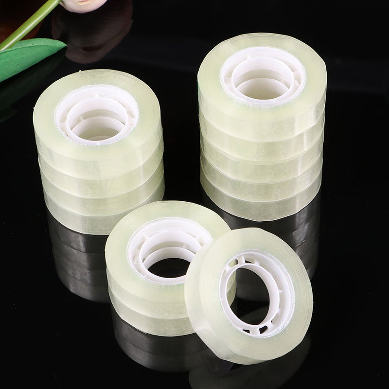 🧸 24 قطعة شريط لاصق شفاف صغير للمدرسة والمكتب أ ض بلاستيكي - Image 5