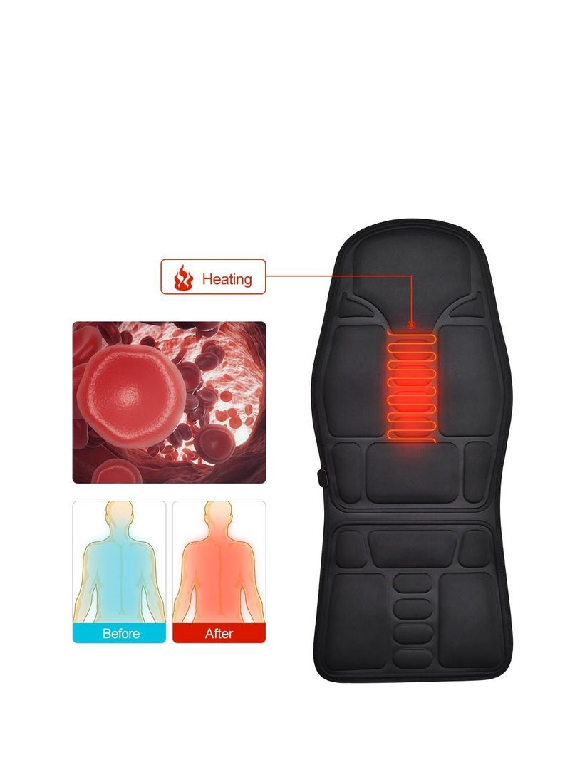Portable Heating Vibrating Back Massager Chair In  Car Home Office - Image 4