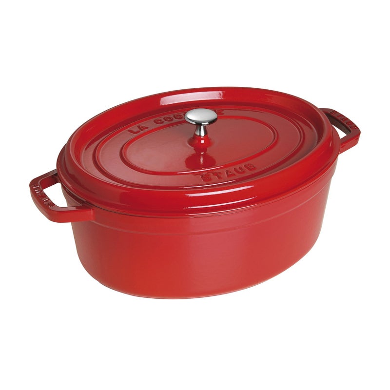 STAUB STAUB Cast Iron Dutch Oven 7qt Oval Cocotte Made in France Serves 78 Cherry