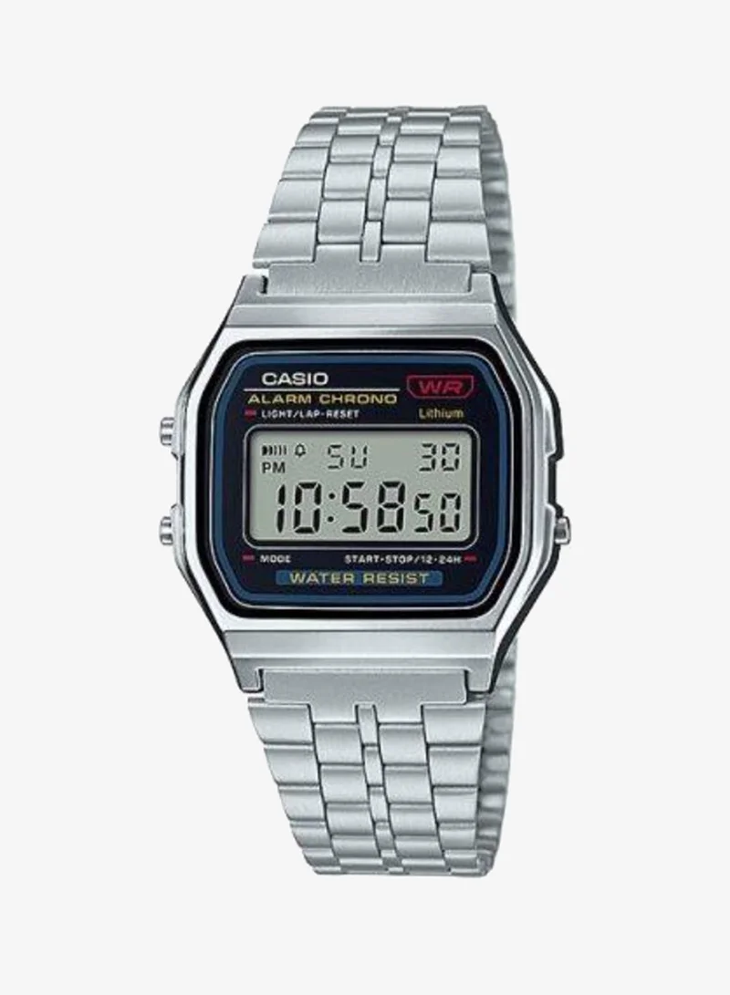 CASIO Unisex Stainless Steel Digital Watch A159WA-N1DF - 37.9 mm