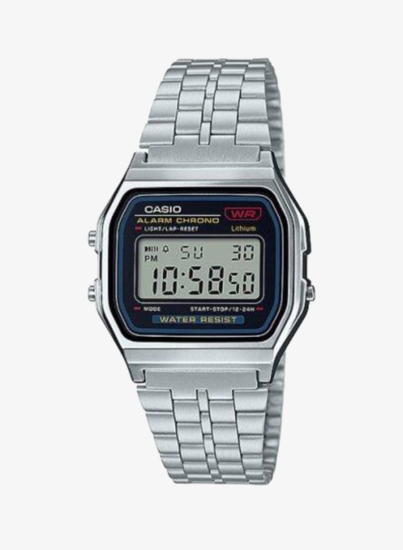 Unisex Stainless Steel Digital Watch A159WA-N1DF - 37.9 mm