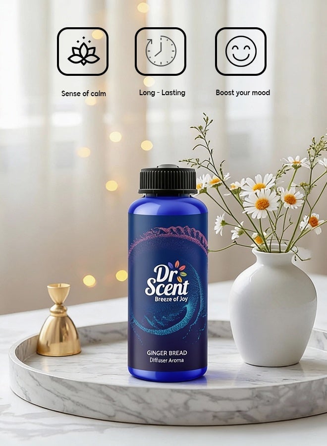 Dr Scent Breeze of Joy Premium Diffuser Aroma GINGERBREAD – Fresh citrus, aromatic herbs, smooth woods Fragrance | Made in the UK (170ml) Perfect for Offices, Spa , Homes, Shops, Hotel Rooms & Small Lobbies - Image 2