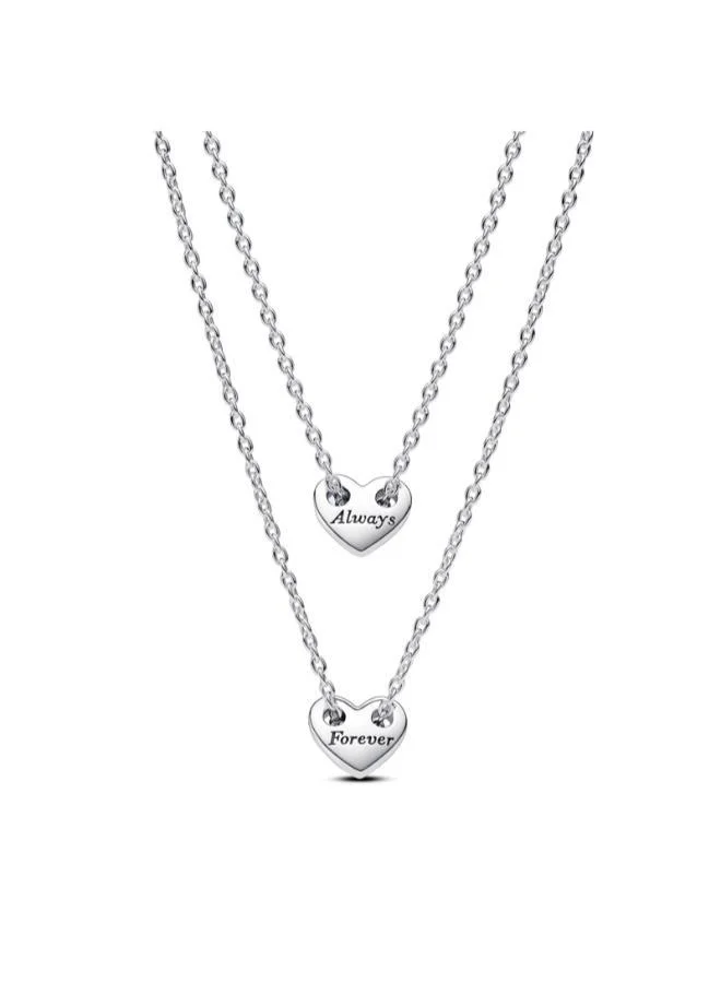 باندورا Forever & Always Splittable Heart Collier Necklaces