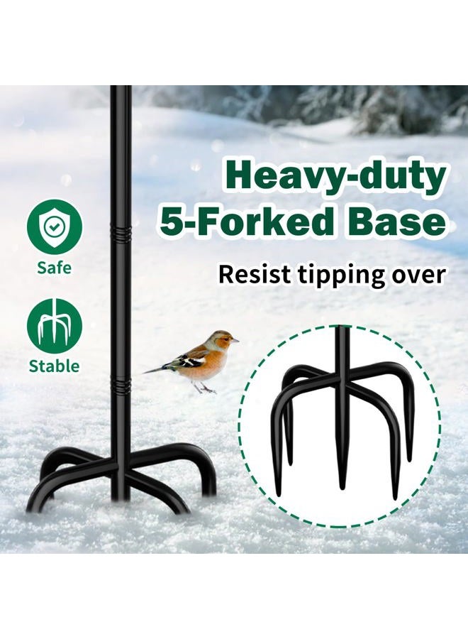 Jvgoo Heated Bird Bath, Powerful 100W Thermostat Control Heated Bird Baths for Outdoors for Winter with 5-Prong Metal Stake, Heated Birdbath Water Heater for Outside Garden Yard Patio Lawn (Green) - Image 5
