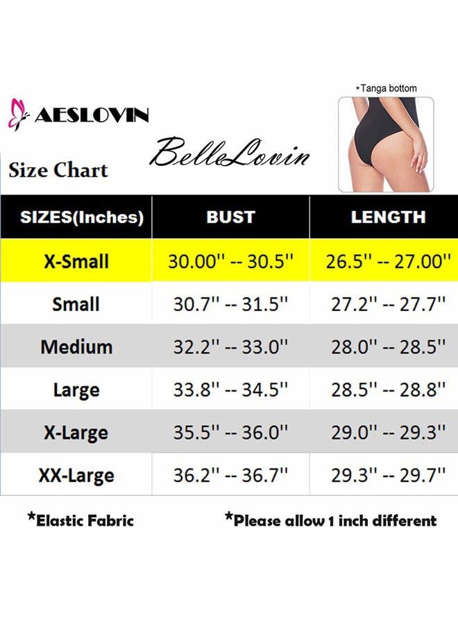 BelleLovin Women's Square Neck Long Sleeve T-shirt Basic Bodysuit Jumpsuits, Nude.., S - Image 3