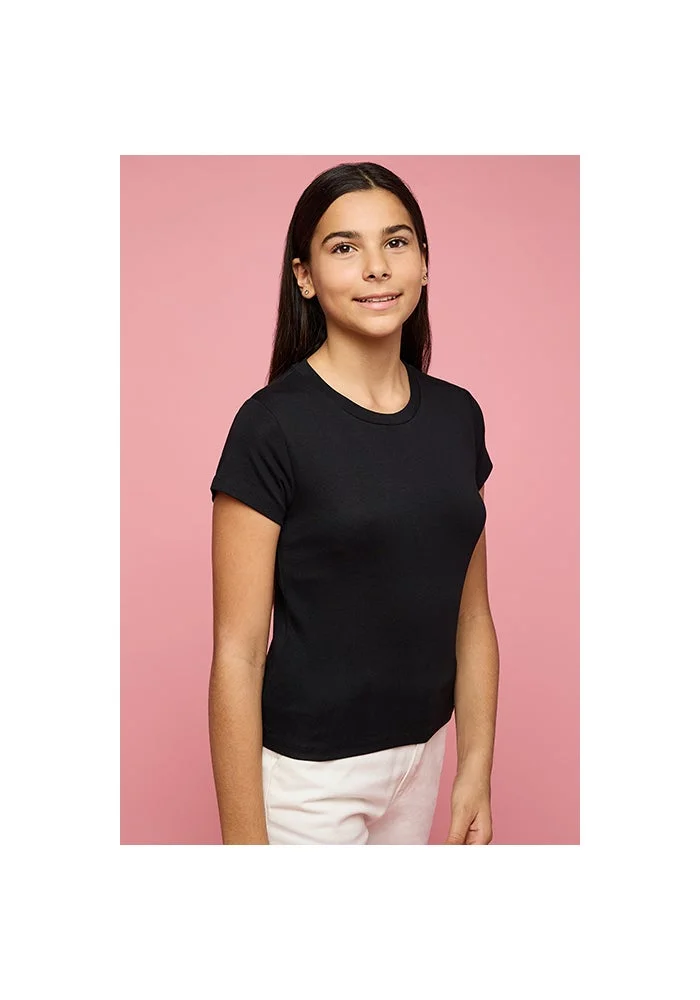 R&b Solid T-Shirt with Crew Neck and Short Sleeves