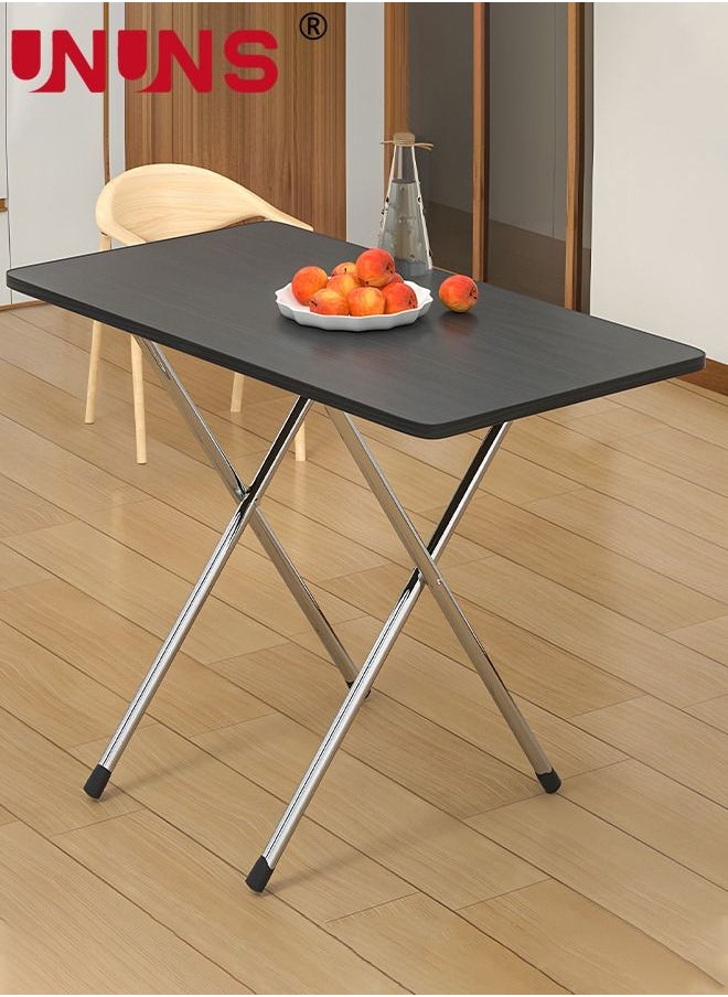 UNUNS - Folding Table,Folding TV Table,TV Tray,Dinner Tray,Dinner Folding Table for Small Space Eating,Dinner Foldable Side Desk with Wooden Top and Metal Frame - Image 1
