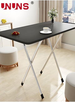 UNUNS Folding Table,Folding TV Table,TV Tray,Dinner Tray,Dinner Folding Table for Small Space Eating,Dinner Foldable Side Desk with Wooden Top and Metal Frame  - Image 5