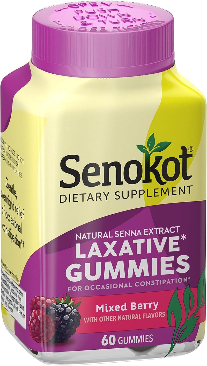 Senokot Dietary Supplement Laxative Gummies Natural Senna Extract Gentle  Colace 2in1 Stool Softener  Stimulant Laxative Tablets Gentle Constipation Relief in 612 Hours - Image 3