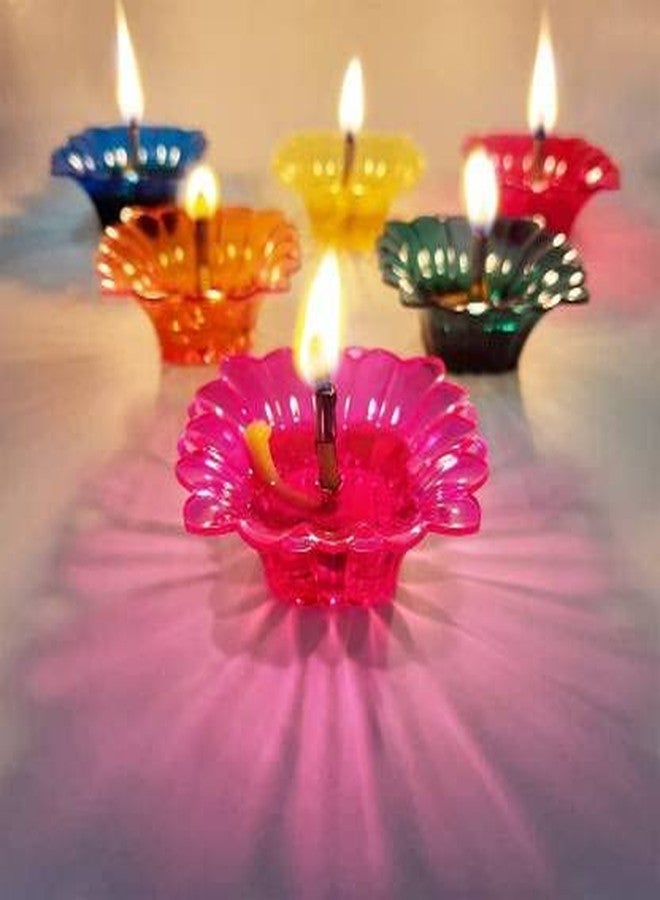 CRYSTA WORLD Plastic Transparent Floating Diya for Diwali/Festive Home Decoration, Multicolor (132 PCS) - Image 3