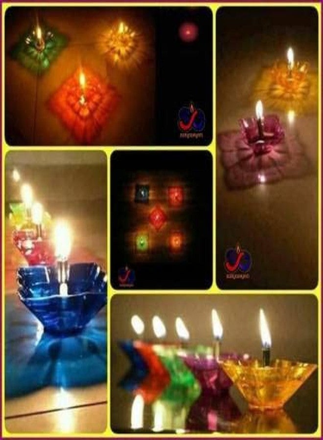 CRYSTA WORLD Plastic Transparent Floating Diya for Diwali/Festive Home Decoration, Multicolor (132 PCS) - Image 4
