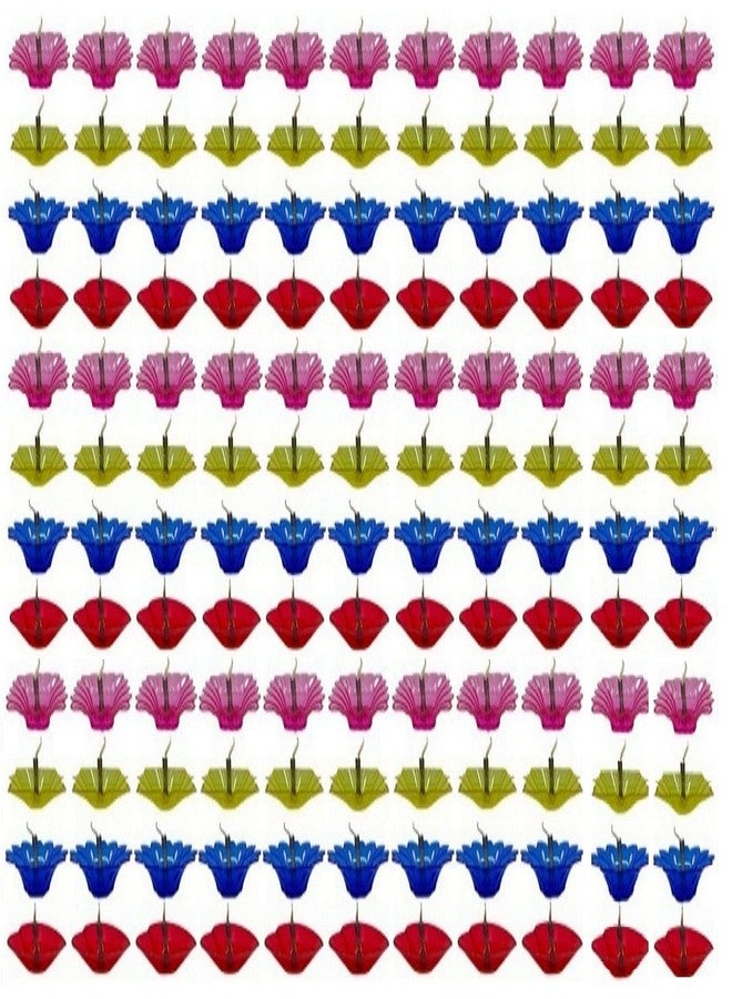 CRYSTA WORLD Plastic Transparent Floating Diya for Diwali/Festive Home Decoration, Multicolor (132 PCS) - Image 1