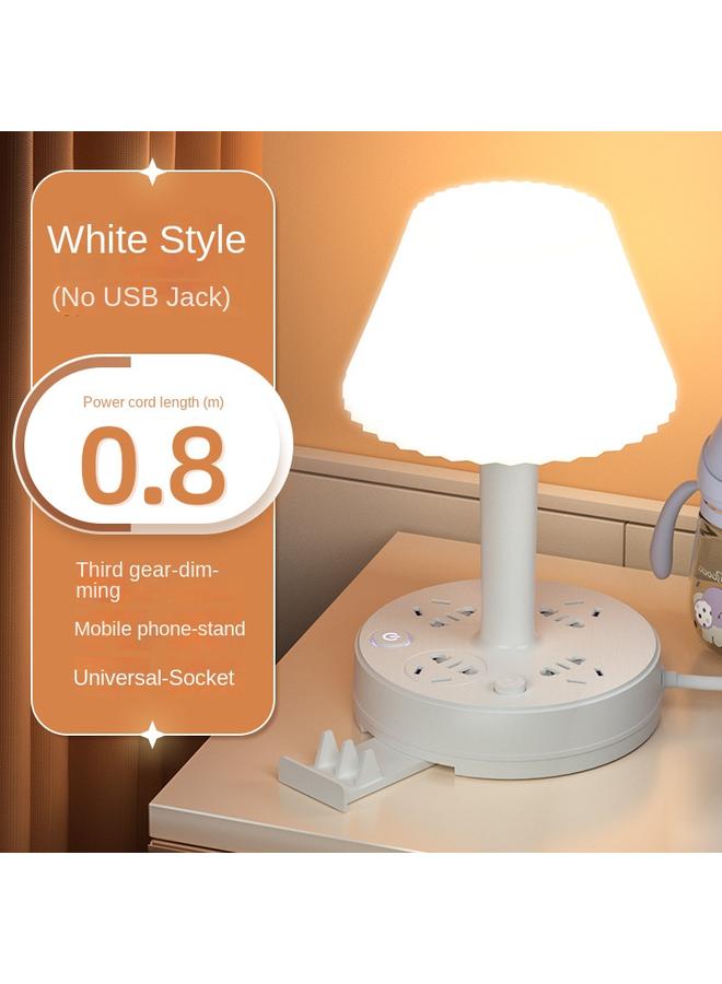 Bluejw [Three Jacks 0.8 M With USB] Eye Protection Multifunctional Desk Lamp Socket Learning Bedside Night Lamp Plug Bedside Lamp - Image 1