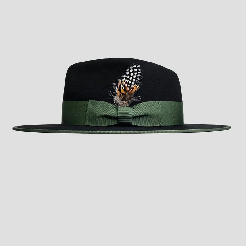 Woolen Fedora Hat with Large Brim – Retro British-Style Tapered Design for Winter - Image 1