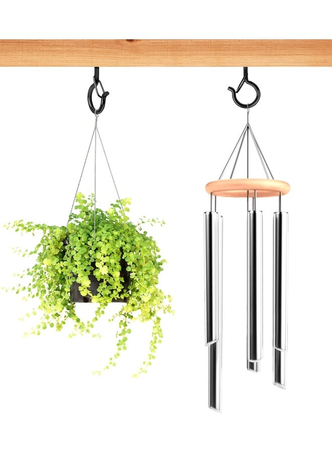 20 PCS Q-Hanger Hooks with Safety Buckle, Windproof Screw Hooks for Outdoor String Lights Hanging, Plants - Image 4