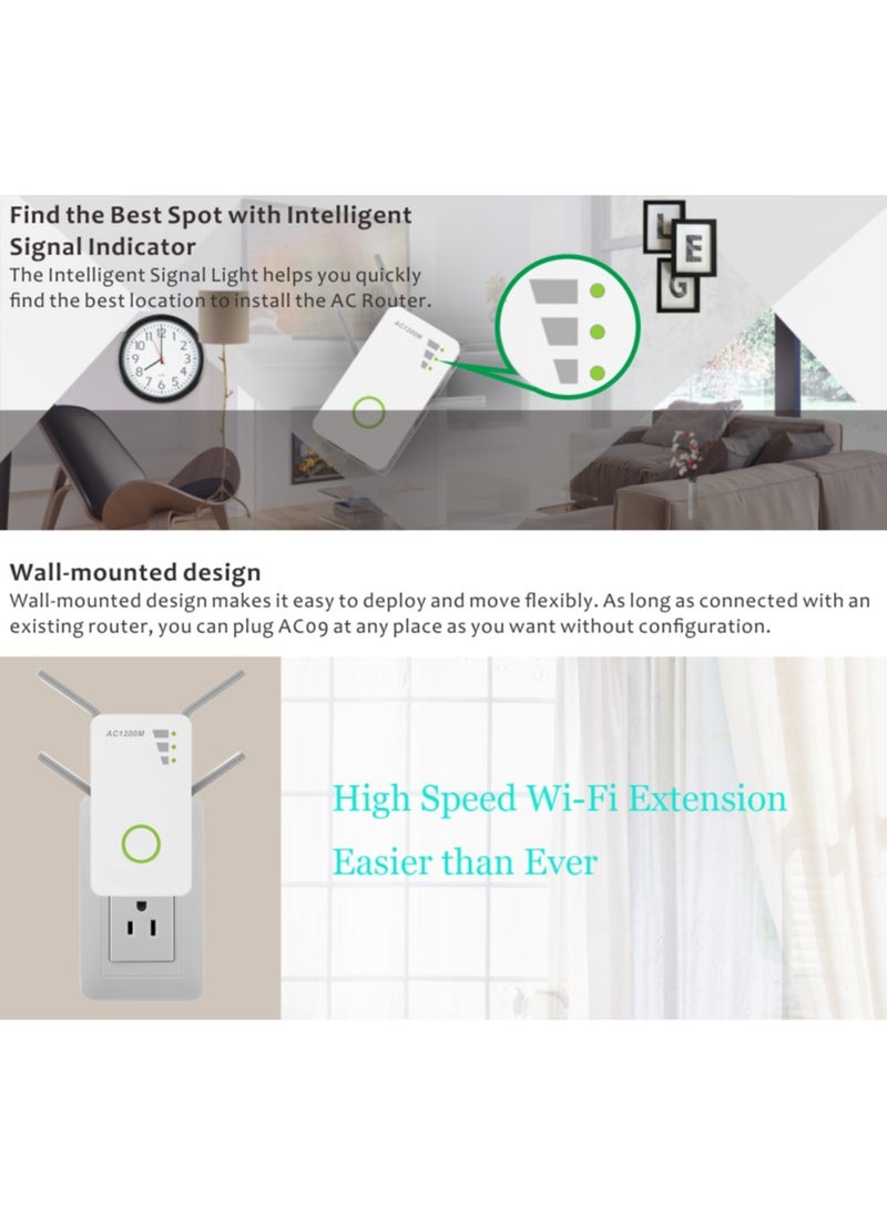 Generic - WiFi Extender, Up to 2600Mbps, Dual Band WiFi Range Extender, Gigabit port, Internet Booster, Repeater, Access Point - Image 1