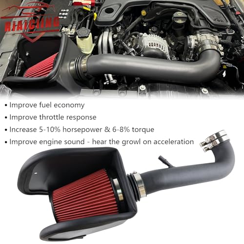 RiAiCiING Cold Air Intake Kit with Heat Shield Compatible with 2018 2019 2020 2021 2022 2023 Jeep Wrangler JL/Gladiator 3.6L V6 - Image 3