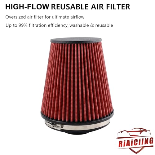RiAiCiING Cold Air Intake Kit with Heat Shield Compatible with 2018 2019 2020 2021 2022 2023 Jeep Wrangler JL/Gladiator 3.6L V6 - Image 5