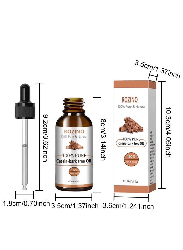 روزينو زيت القرفة العطري واحد العناية بالشعر زيت العلاج بالعطرة القرفة تقوية العناية بالبشرة تدليك صالون التجميل 30 مل - Image 2