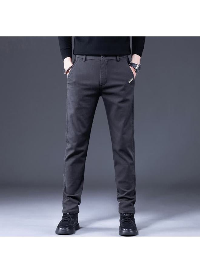 Playboy Men's Casual Pants Spring And Autumn Business Commuter Straight-leg Stretch Pants Trendy Versatile Slim Fit Trousers - Image 3