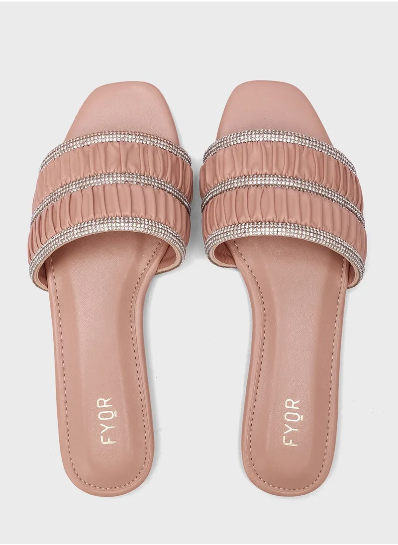 FYOR Quilted Strap Sandals